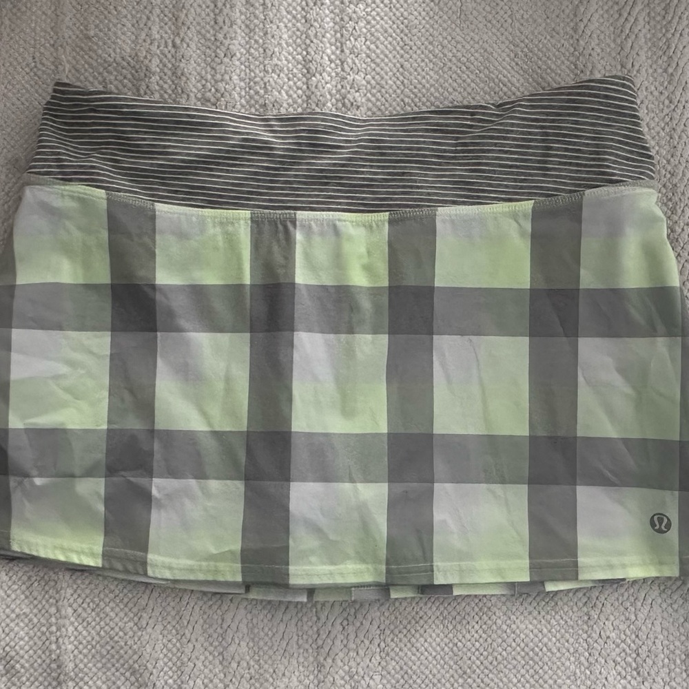 lululemon athletica Green Plaid Women's Skirt